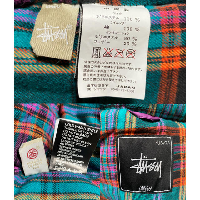 STUSSY(ステューシー)のstussy ダウンベスト　Lサイズ メンズのジャケット/アウター(ダウンベスト)の商品写真