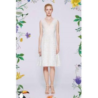 タダシショウジ(TADASHI SHOJI)の新品 14 Tadashi Shoji タダシショージ ホワイト(ひざ丈ワンピース)