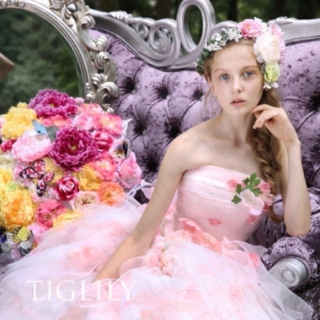 TIGLILY【ヴィヴィアン Vivian】カラードレス＿お花のドレス - www