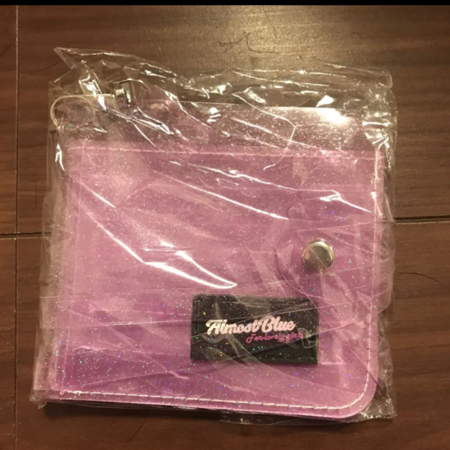 almostblue クリア財布　ローズピンク　ピーチ　ウォレット　韓国　新品 メンズのファッション小物(折り財布)の商品写真