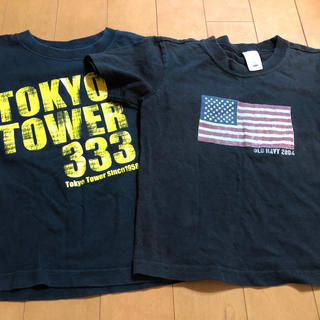 オールドネイビー(Old Navy)の黒Tシャツ2枚セット(Tシャツ/カットソー)