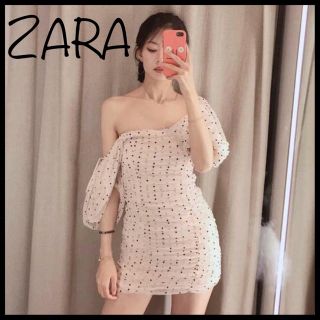 ザラ(ZARA)のZARAドット ワンピース 新品(ミニワンピース)