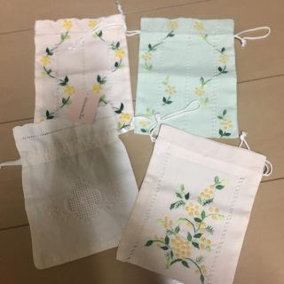 アフタヌーンティー(AfternoonTea)の刺繍 巾着(ポーチ)