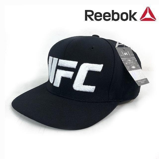 売切!Reebok UFC FLAT BRIM ロゴキャップ 黒 181220