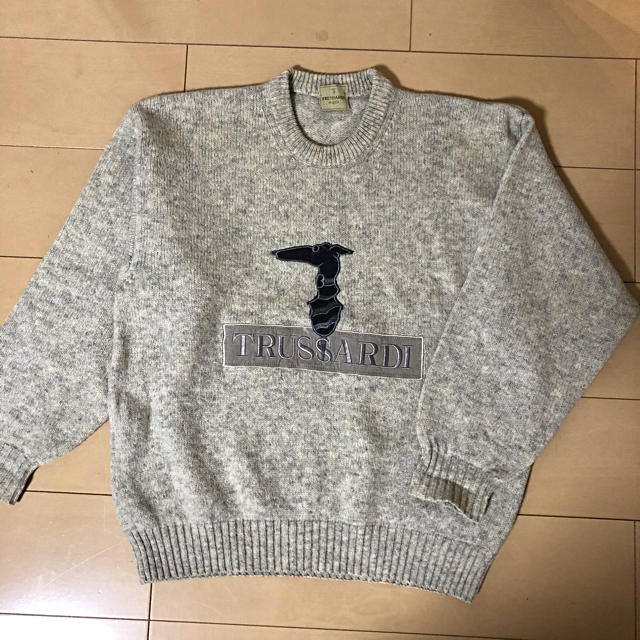 ほぼ新品＊TRUSSARDI トラサルディ グレーウールセーター イタリア製