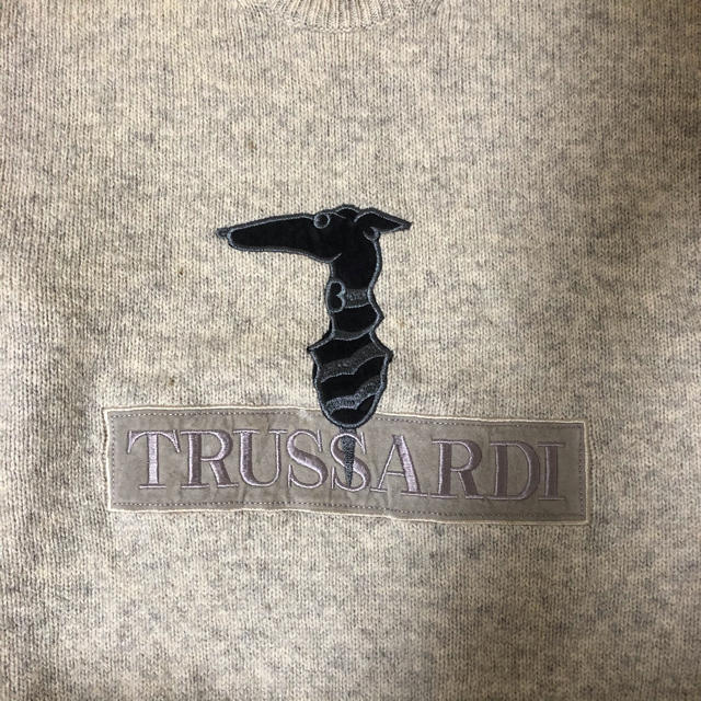 ほぼ新品＊TRUSSARDI トラサルディ グレーウールセーター イタリア製