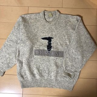 トラサルディ(Trussardi)のほぼ新品＊TRUSSARDI トラサルディ グレーウールセーター イタリア製(ニット/セーター)