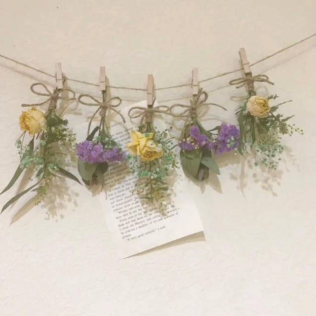 ドライフラワー スワッグ ガーランド❁896青ブルー 花束 ギフト プレゼント