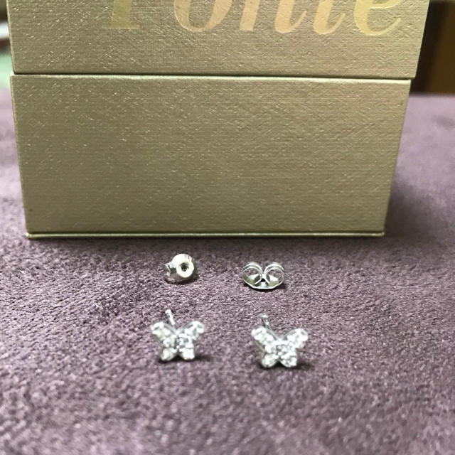 ポンテヴェキオ バタフライ ダイヤモンド ピアス 0.08CT