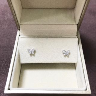 ポンテヴェキオ バタフライ ダイヤモンド ピアス 0.08CT