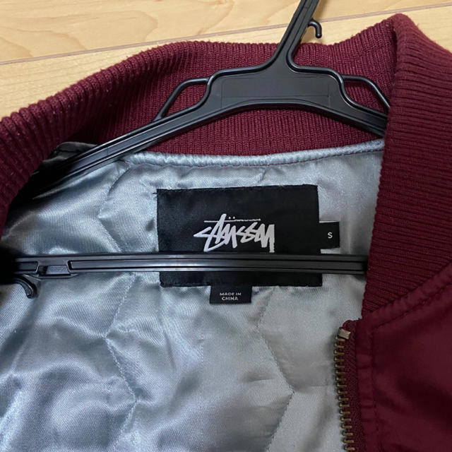 stussy MA-1 ワインレッド　ジャケット 1