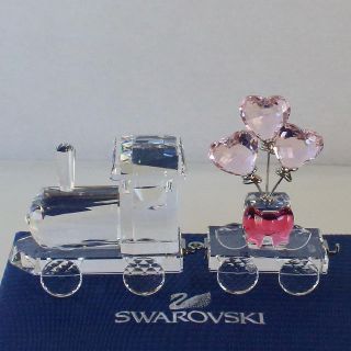 スワロフスキー(SWAROVSKI)の☆未使用☆ SWAROVSKI スワロフスキー　機関車とハートのワゴン　置物(置物)