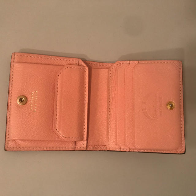 UNITED ARROWS(ユナイテッドアローズ)のラルゴバレーノ  二つ折りミニウォレット　ベージュ×ピンク　星玲奈さん♡ レディースのファッション小物(財布)の商品写真