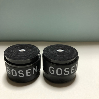ゴーセン(GOSEN)のGOSENグリップテープ 黒2個 (バドミントン)