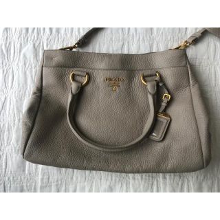 プラダ(PRADA)のPRADA プラダ 2way グレイベージュバッグ ISETAN新宿購入 正規品(トートバッグ)