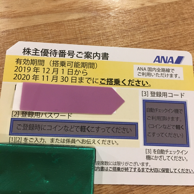 ANA(全日本空輸)(エーエヌエー(ゼンニッポンクウユ))のANA 株主優待券 チケットの優待券/割引券(その他)の商品写真