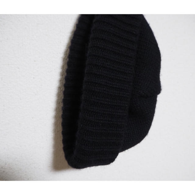 UNUSED(アンユーズド)の19aw crepuscule KNIT CAP ピーニー　ブラック メンズの帽子(ニット帽/ビーニー)の商品写真