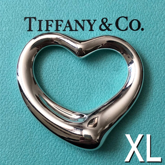 美品　Tiffany ティファニー ネックレス　オープンハート　特大　XL