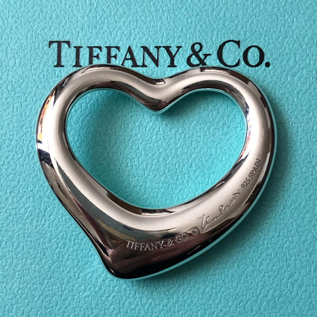 美品　Tiffany ティファニー ネックレス　オープンハート　特大　XL