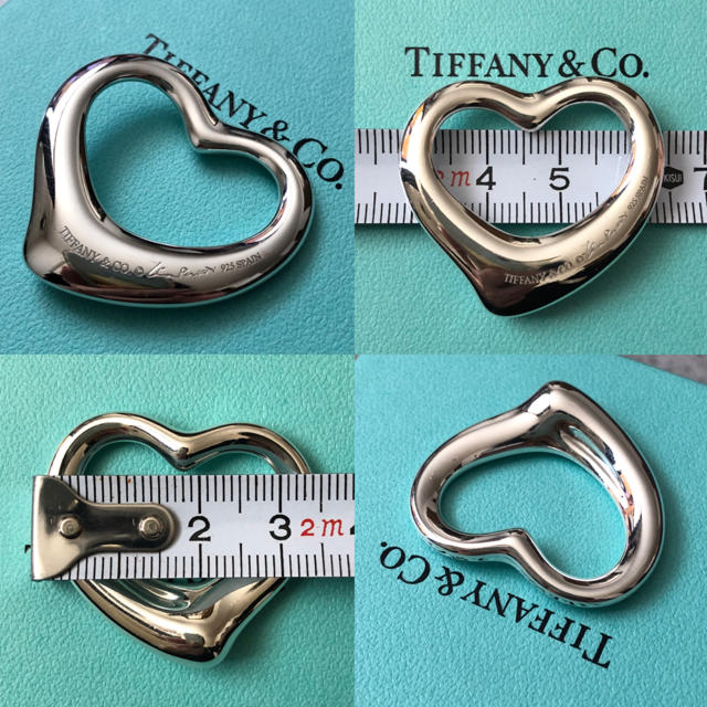 美品　Tiffany ティファニー ネックレス　オープンハート　特大　XL