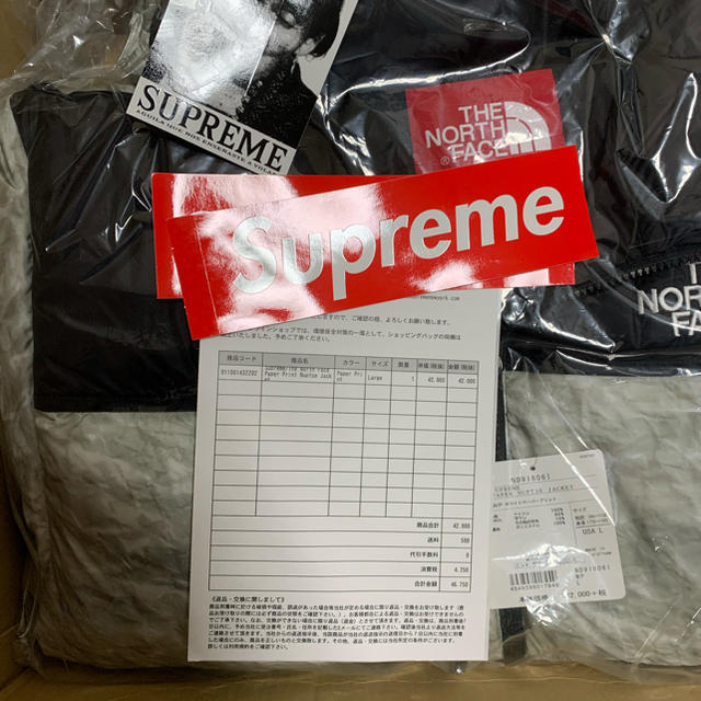 Supreme Nuptse Jacket L 国内オンライン購入　正規品