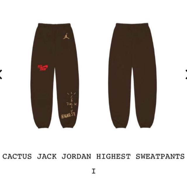 CACTUS - CACTUS JACK JORDAN HIGHEST SWEATPANTS 茶Lの通販 by ...