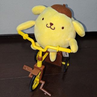 ポムポムプリン　動く！ 自転車　ぬいぐるみ　サンリオ