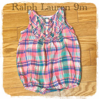 ラルフローレン(Ralph Lauren)のラルフローレン　女の子ロンパース　9m 80(ロンパース)