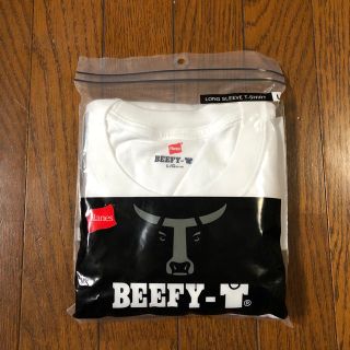 ヘインズ(Hanes)のHanes ヘインズ BEEFY tシャツ ホワイト Lサイズ 長袖(Tシャツ/カットソー(七分/長袖))