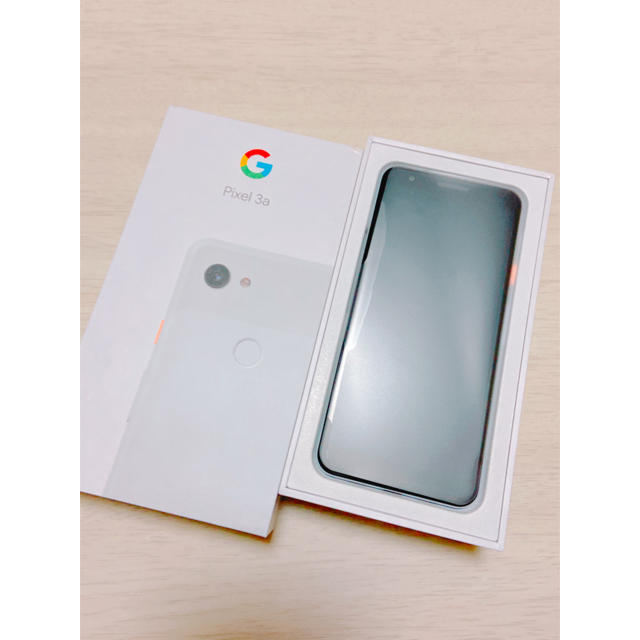 ANDROID(アンドロイド)の【新品未使用】Pixel 3a パープル＋ホワイト　SIMフリー スマホ/家電/カメラのスマートフォン/携帯電話(スマートフォン本体)の商品写真