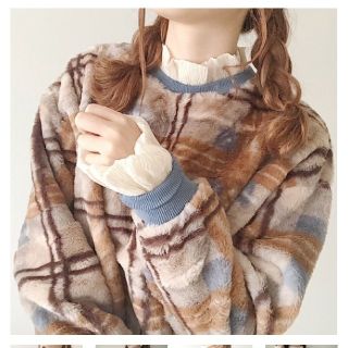 グレイル(GRL)のfrill check tops 

(トレーナー/スウェット)