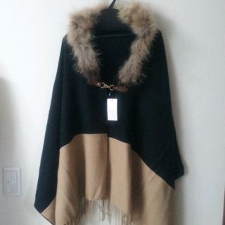 ファー付き♡配色ｽﾄｰﾙ♡(ポンチョ)