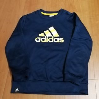 アディダス(adidas)のアディダス イエロートップス 140 紺(Tシャツ/カットソー)