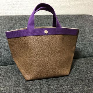 エルベシャプリエ(Herve Chapelier)の美品！エルベシャプリエ トープ×ヴィオレ 707gp(トートバッグ)