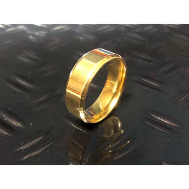 指輪　ファッション　ゴールド　８ｍｍ幅 シンプル  特売 メンズ　リング