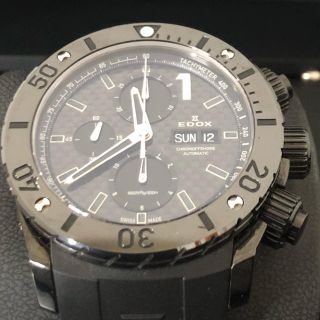 エドックス(EDOX)の値下！EDOX 戸賀編集長別注！クロノオフショア1⭐︎世界100本限定モデル！(腕時計(アナログ))