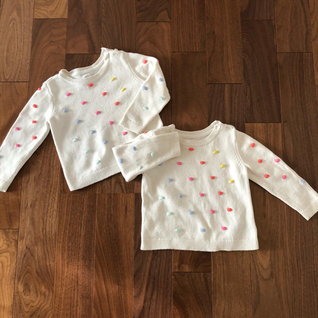 babyGAP(ベビーギャップ)のbabyGAP レインボーラムネ　コットンニット　双子用 キッズ/ベビー/マタニティのキッズ服女の子用(90cm~)(ニット)の商品写真