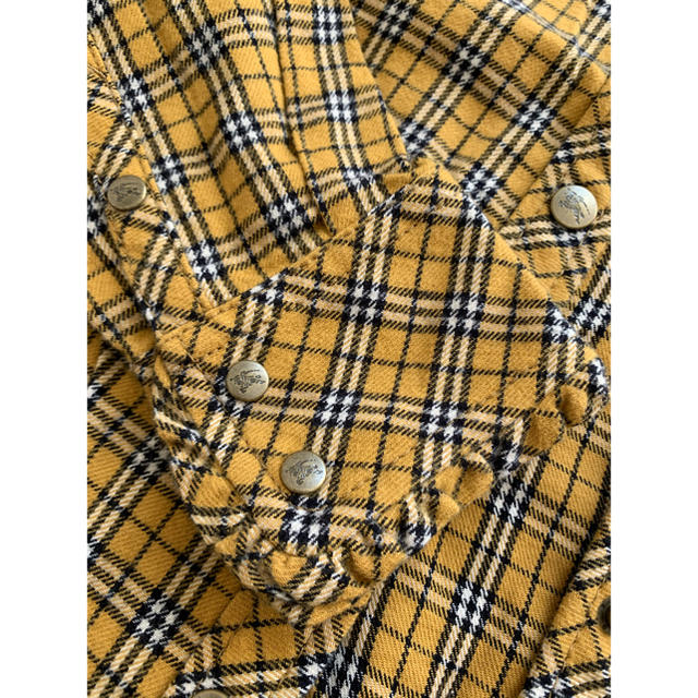 BURBERRY BLUE LABEL(バーバリーブルーレーベル)のバーバリー　ネルシャツ　マスタード レディースのトップス(シャツ/ブラウス(長袖/七分))の商品写真