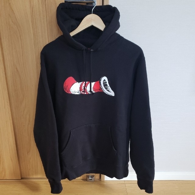 新品Supreme 18fw Cat in the Hat パーカー S黒