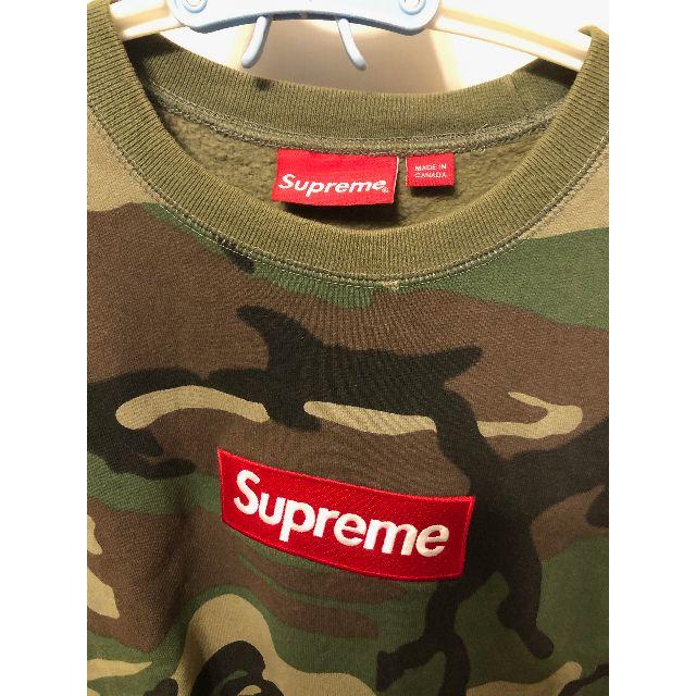 トップスsupreme box logo pullover camo　M