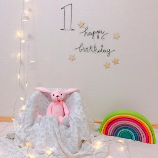 happy birthday + 数字1〜9まで1つ(ガーランド)