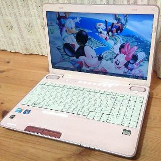 トウシバ(東芝)の返品保証！最新オフィス！可愛いピンクの東芝 TX/66LPK ブルーレイ(ノートPC)