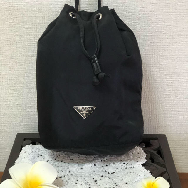 プラダ 巾着バッグ ブラック えすままさま専用の - ポーチ