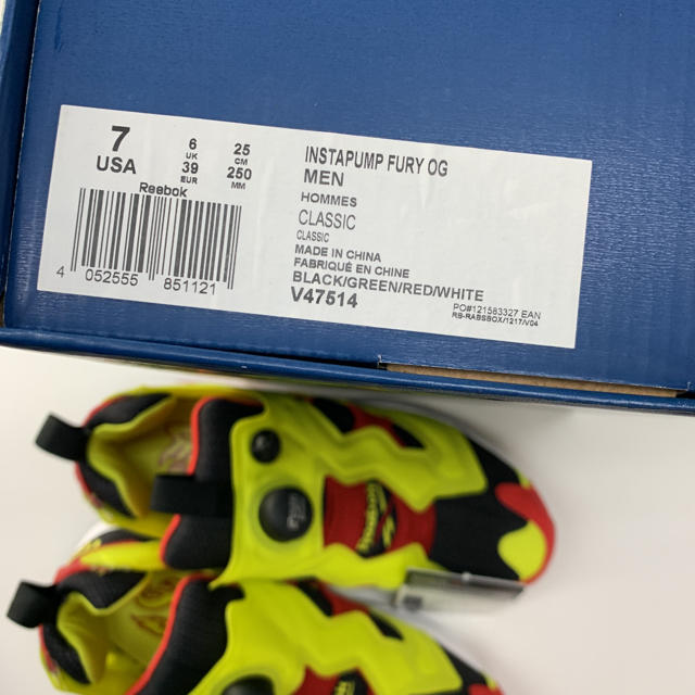 Reebok(リーボック)のReebok ポンプフューリー シトロン INSTAPUMP FURY OG レディースの靴/シューズ(スニーカー)の商品写真