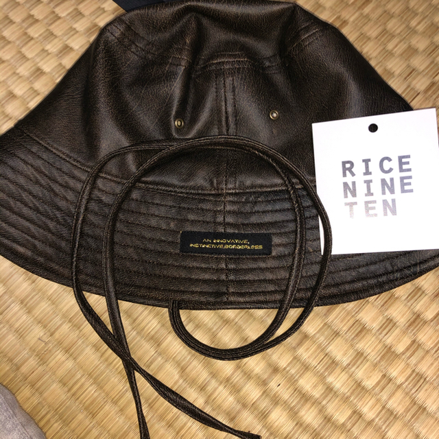 RICE NINE TEN フェイクレザー バケットハット