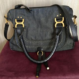 クロエ(Chloe)のクロエ　マーシー　2way ショルダー  ハンド　バッグ　デニム(ショルダーバッグ)