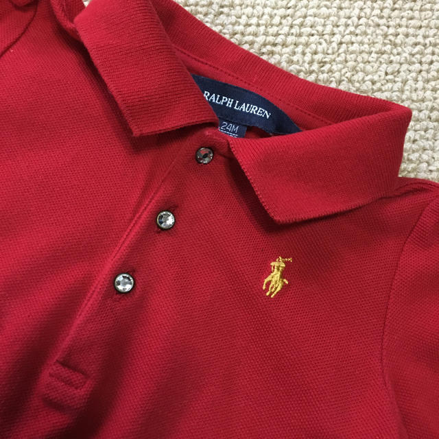 Ralph Lauren(ラルフローレン)の(24M/90㎝)■ラルフローレン/RALPHLAUREN■赤ポロワンピース キッズ/ベビー/マタニティのキッズ服女の子用(90cm~)(ワンピース)の商品写真