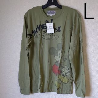 ディズニー(Disney)の新品 L OL ディズニー ビンテージ ロングTシャツ オリーブ(Tシャツ/カットソー(七分/長袖))