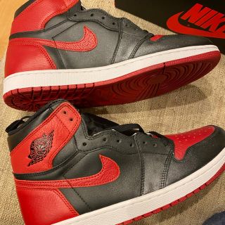 AIR JORDAN 1 ブレッド　狐さん(スニーカー)