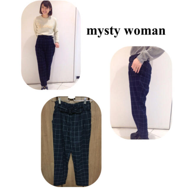 mysty woman(ミスティウーマン)の《お値下げ》ベルト付きパンツ レディースのパンツ(カジュアルパンツ)の商品写真